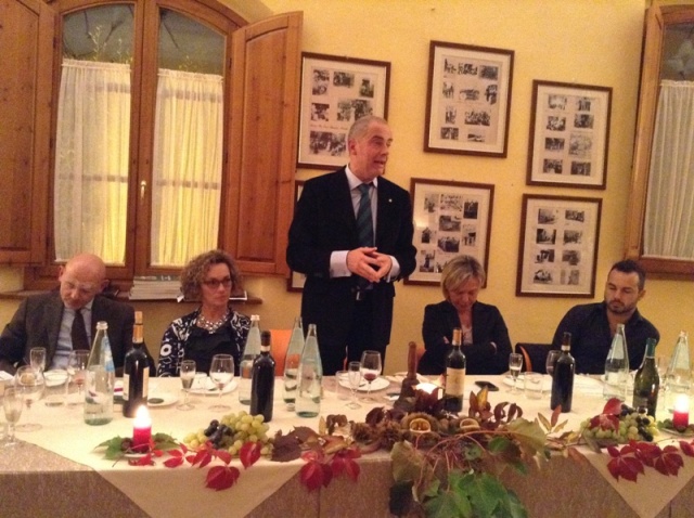 Uno dei momenti della cena