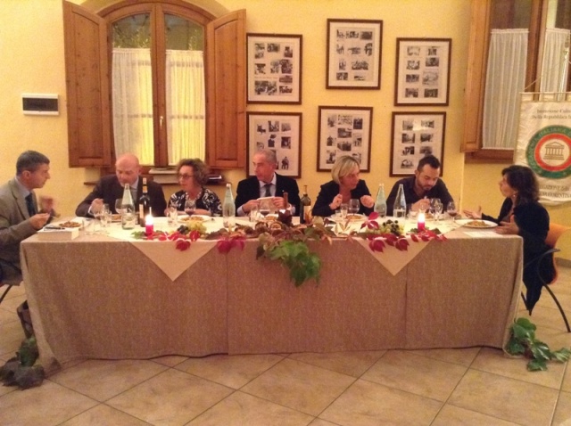 Uno dei momenti della cena