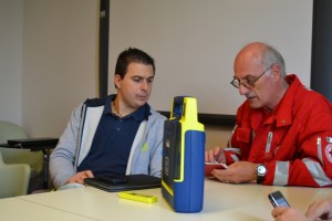 Nico Capperucci della Misericordia di Certaldo e Vincenzo Valdagno della Croce Rossa di Certaldo (foto gonews.it)