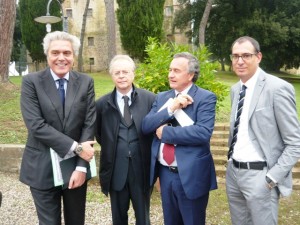 Marroni, Saccone, Bubbico e Armini alla tenuta di Suvignano