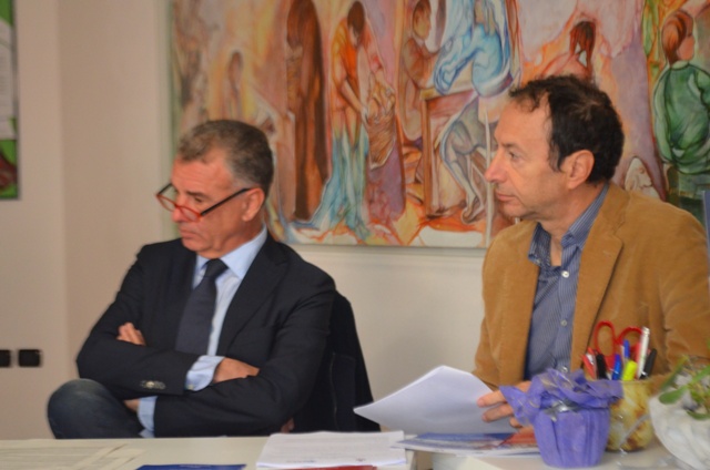 Giovanni Occhipinti, sindaco di Castelfiorentino e Tiziano Cini, direttore dell'Asev (foto gonews.it)