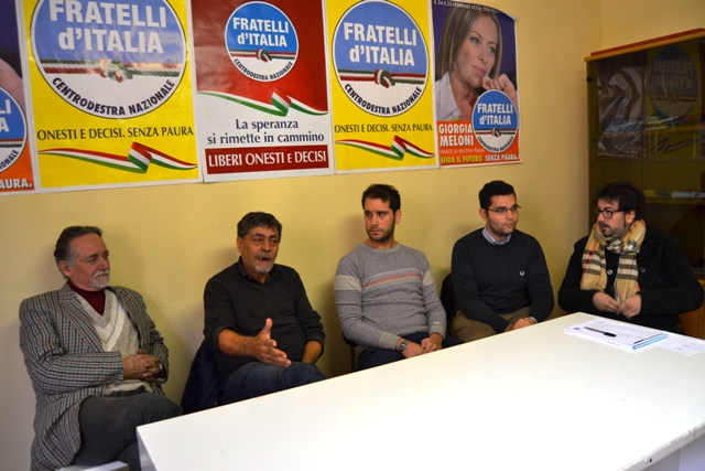 Da sinistra: Ugo Catola, Maurizio Bruni, Flavio Biondi, Andrea Poggianti e Francesco Torselli (foto gonews.it)