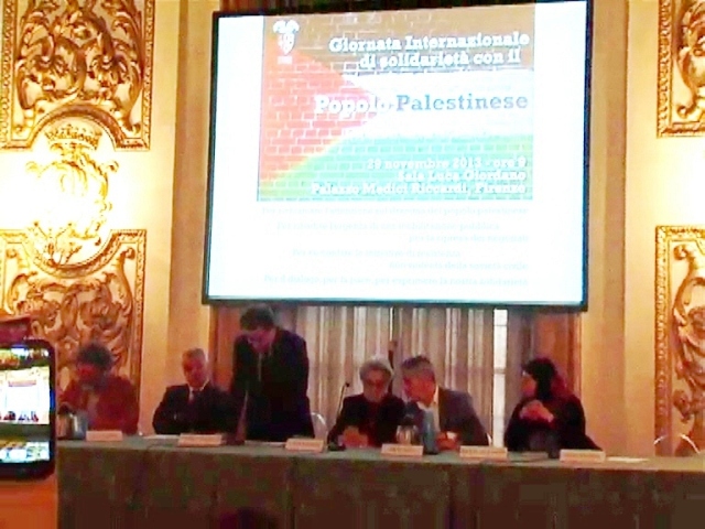 La giornata per la Palestina a Palazzo Medici Riccardi a Firenze
