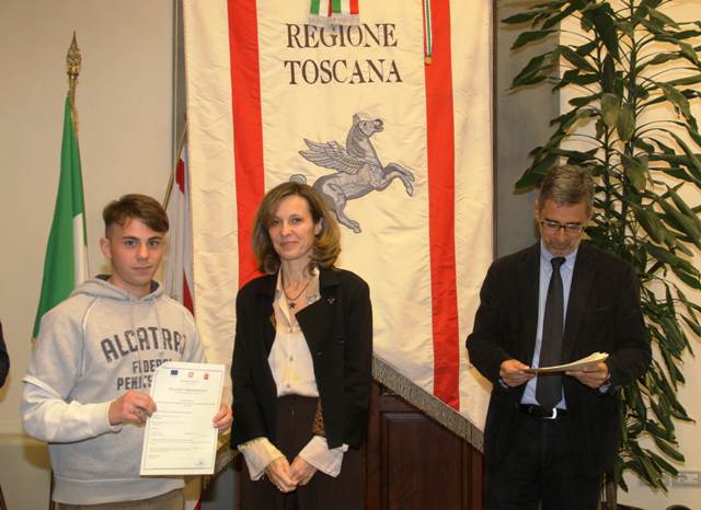 La consegna degli attestati in Regione a Firenze