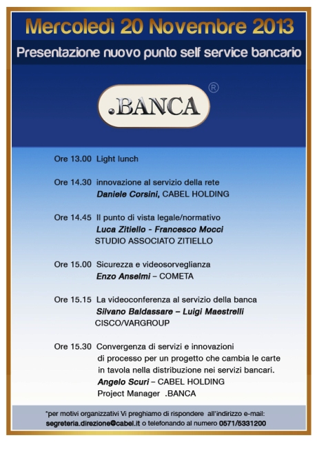Il programma della presentazione