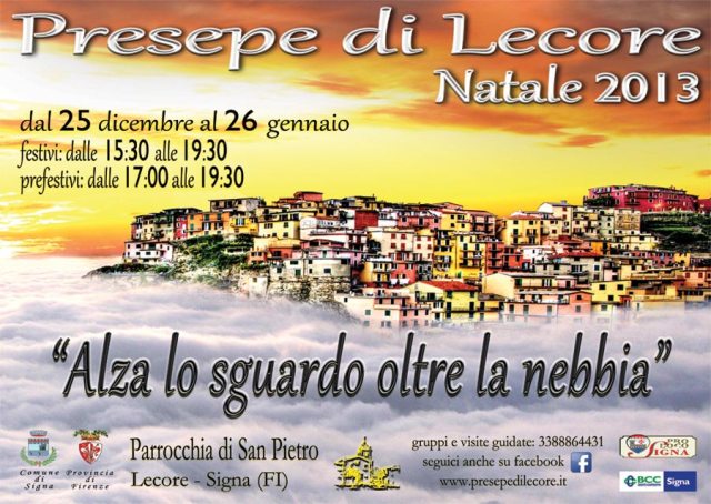 La locandina del presepe di Lecore