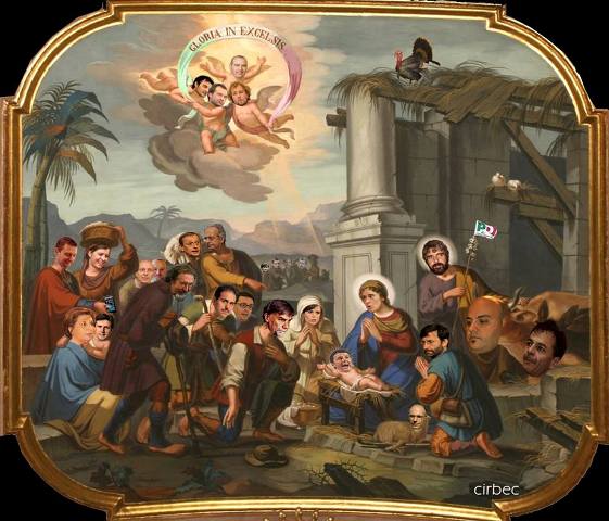 La natività DEM apparsa su facebook