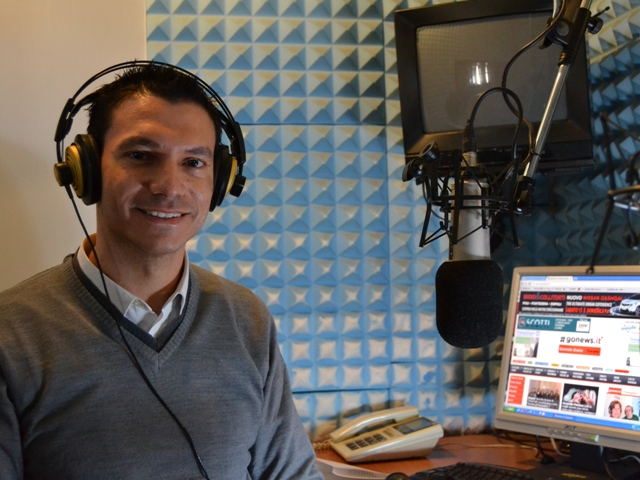 Patrik Tancredi a Radio Lady 97.7 fm (foto gonews.it)