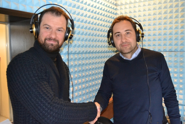 Alessio Falorni e Sandro Bartaloni nello studio di Radio Lady 97.7  a Empoli (foto gonews.it)