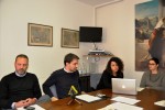 Da sinistra: Andrea Zanetti (associazione Yab), l'assessore Cristian Pardossi, Margherita Mugani e Lorenza Soldani di Sociolab (foto Luca Calò/gonews.it)