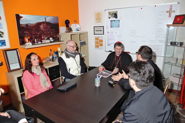 La visita del cardinale Giuseppe Betori alla Ceam di Casenuove di Empoli (foto Robella)