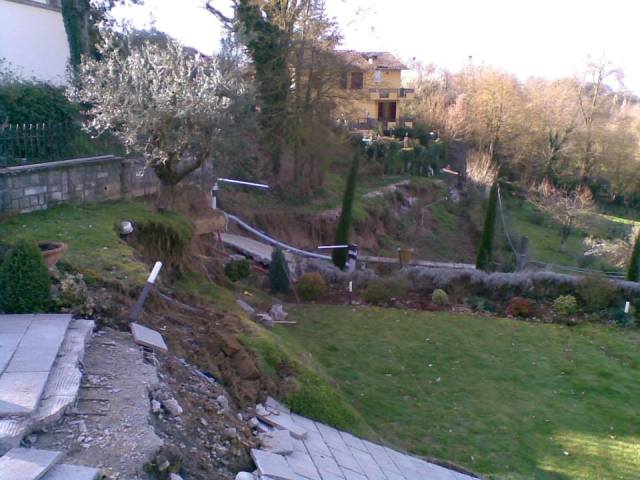 Una frana a San piero a Sieve