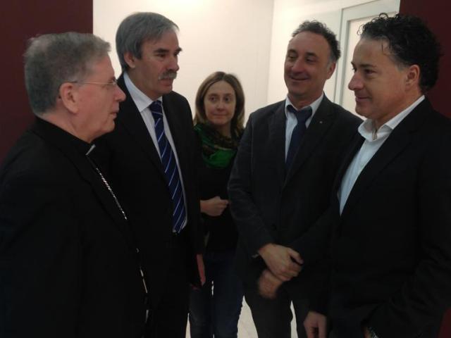 La visita di Monsignor Fausto Tardelli e di Vittorio Gabbanini a Lineapelle