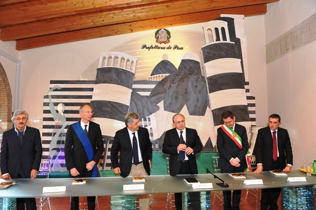 Da sinistra Oreste Ruggero, Andrea Pieroni, Domenico Manzione, Francesco Tagliente, Marco Filippeschi, Mauro Del Corso