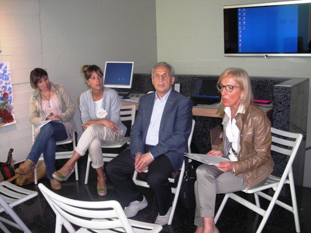 Da sinistra: l'arch. Alessandra Panzini, Serena Nocentini, Niccolò Zappi, Maria Cristina Giglioli