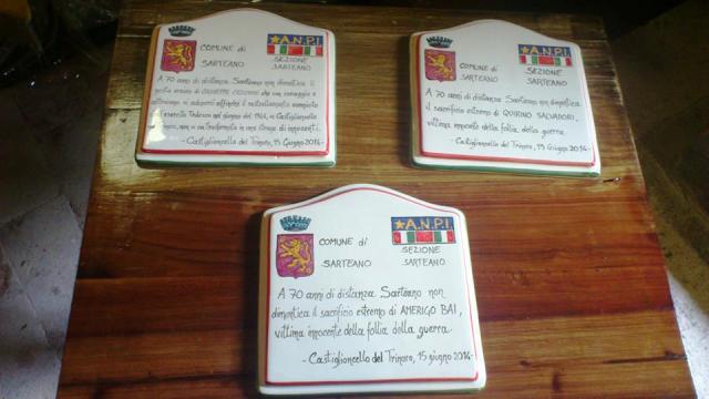 Il ricordo a Sarteano dell'anniversario di Bai Amerigo e Quirino Salvadori