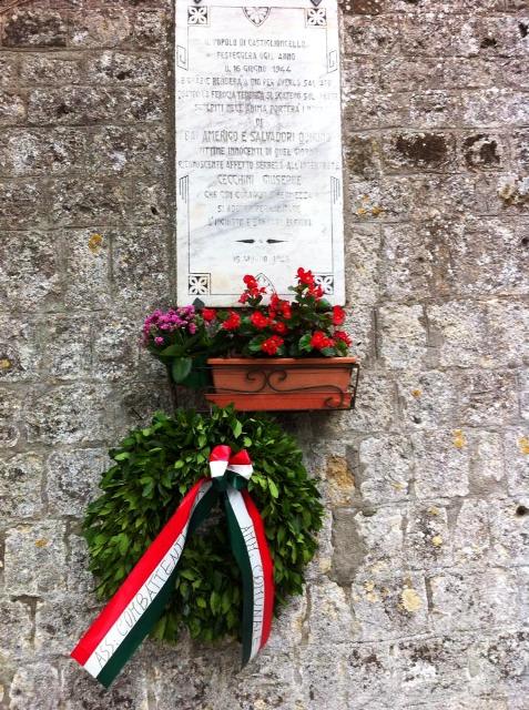 Il ricordo a Sarteano dell'anniversario di Bai Amerigo e Quirino Salvadori