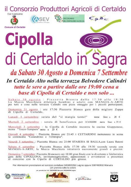 Il programma della seconda edizione della Sagra della Cipolla a Certaldo alto