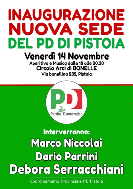 Volantino dell'inaugurazione