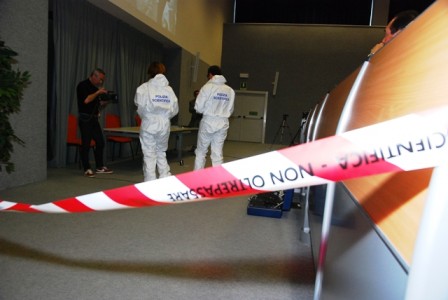 Polizia scientifica in azione