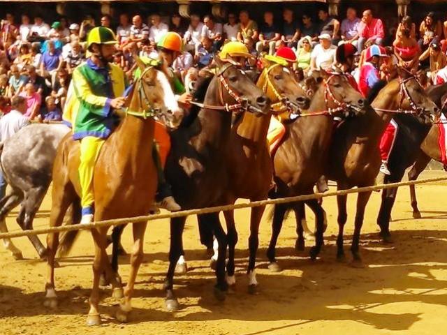 Palio la contrada della Selva vince la prova generale. Agnelli e